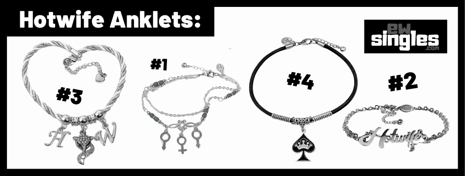 image of four different hotwife anklets